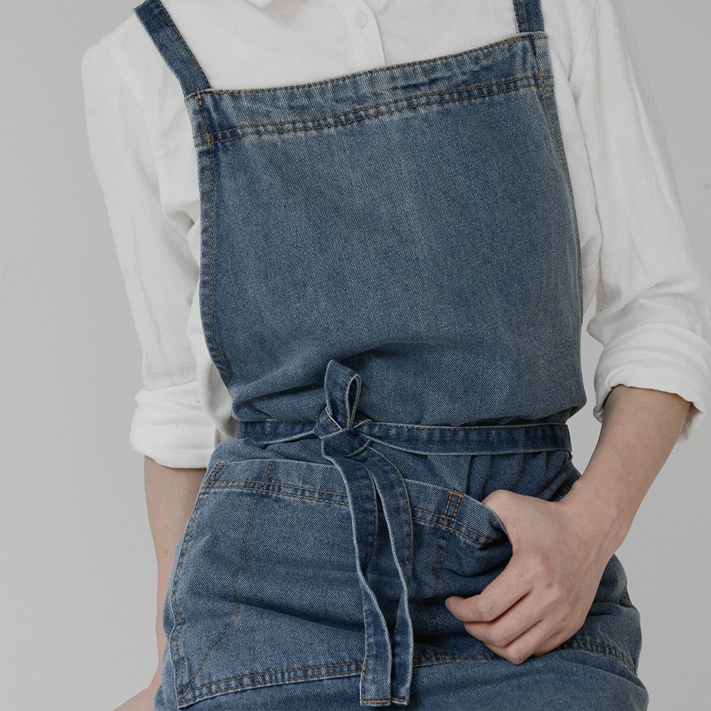 Japan Camping Cooking - Overall Denim Korea Pakaian Kerja Celemek