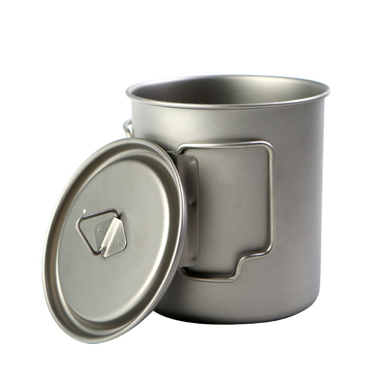 Camping Cooking Utilities - Cangkir Titanium berkemah 450ml 550ml 650ml