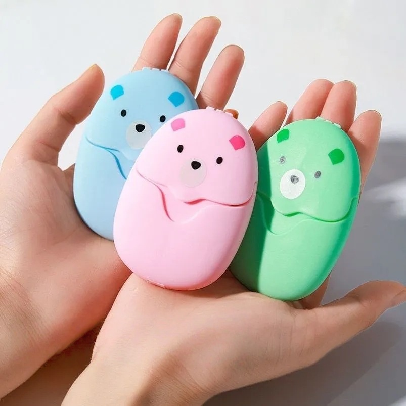 Biodegradable Soap Camp - 50/150 Buah Lembaran Sabun Perjalanan Portabel