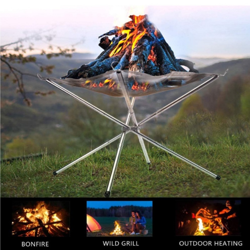 Camping Cooking Wood Stove - Rak Api Unggun BBQ Luar Ruangan