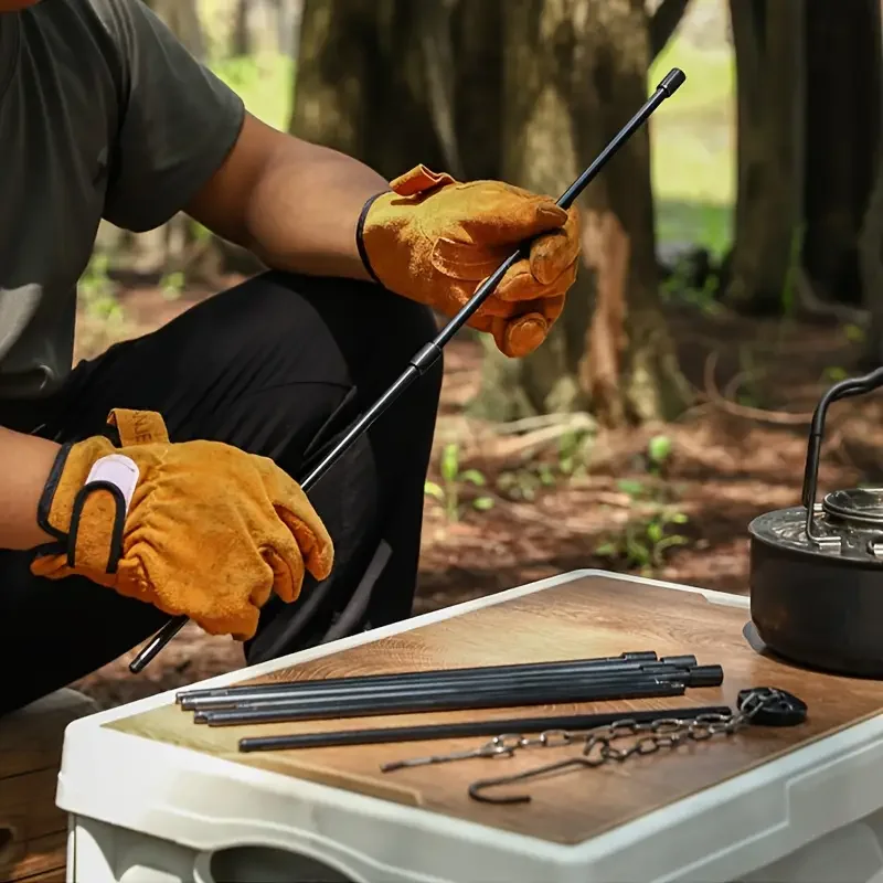 Camping Cooking Tripod - Tripod Api Unggun Besar Luar Ruangan,