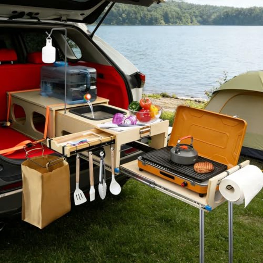 Camping Cooking All In One - Sistem Dapur Geser Overland, Kotak Dapur
