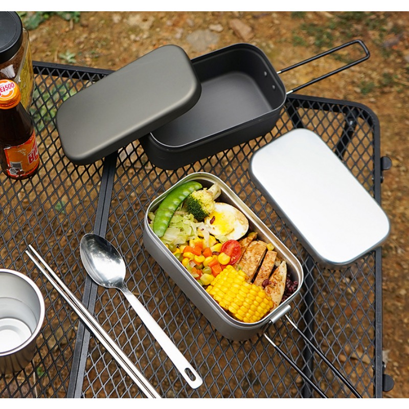 Camping Cooking Rice - 1 buah kotak makan siang aluminium
