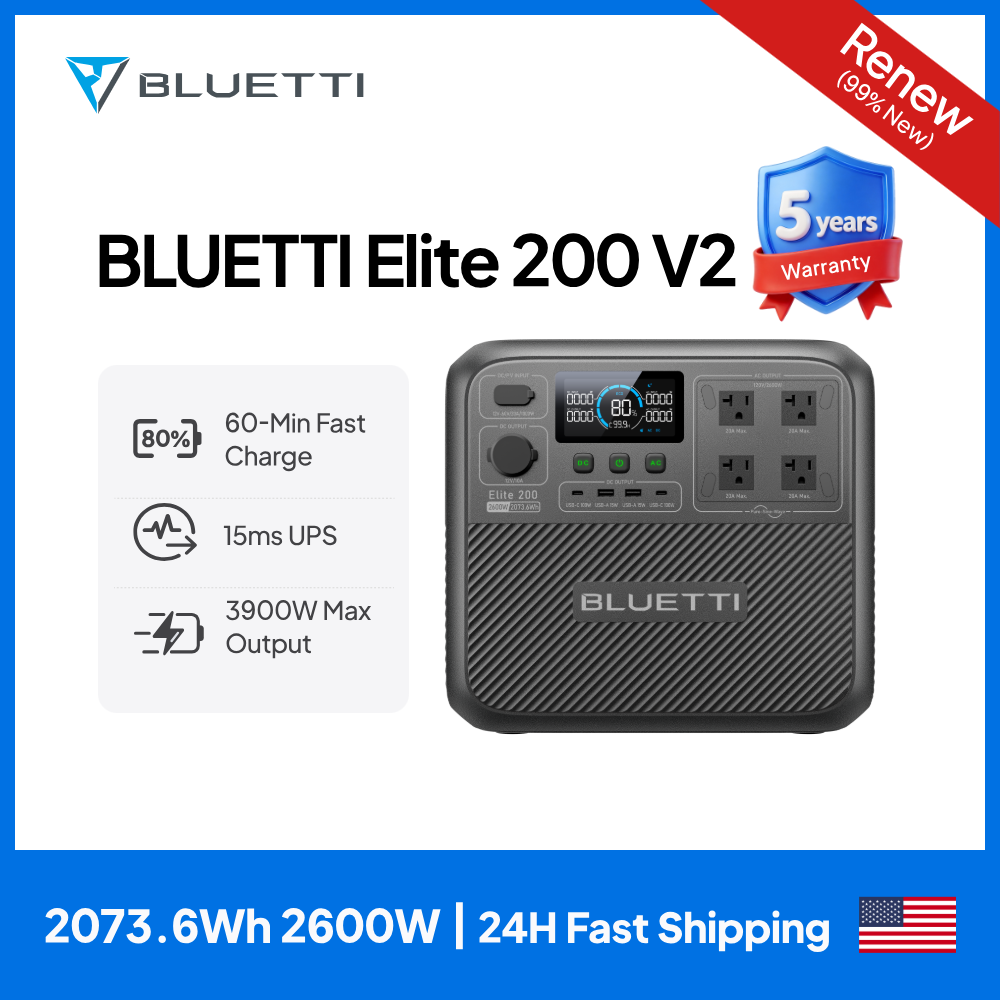 Camping Cooking Stove - 【Renew】BLUETTI Elite 200 V2 Stasiun Tenaga