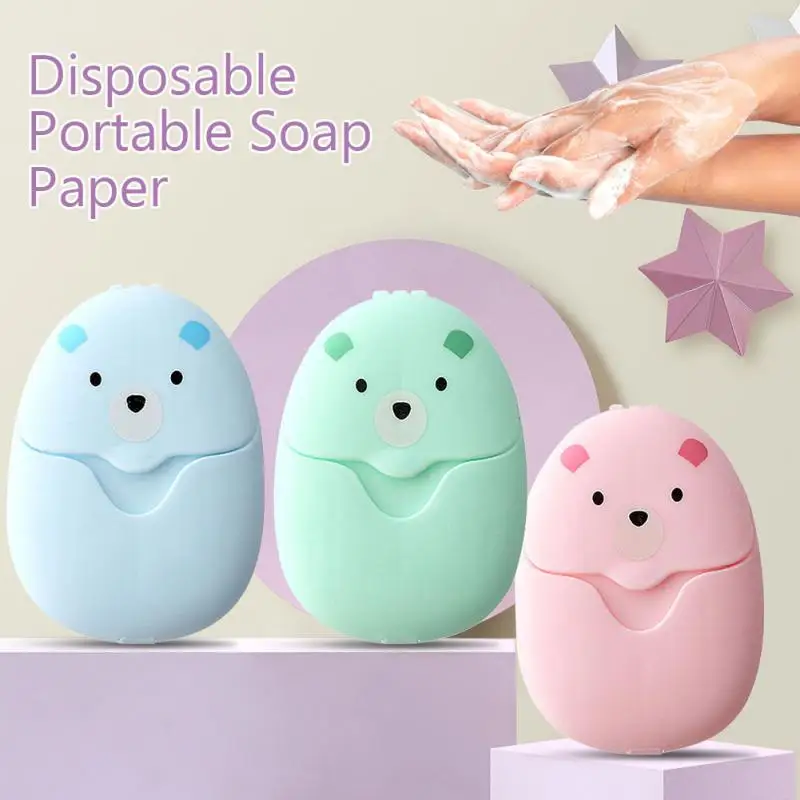 Biodegradable Soap Camp - 50 Buah Lembar Sabun Perjalanan Kertas