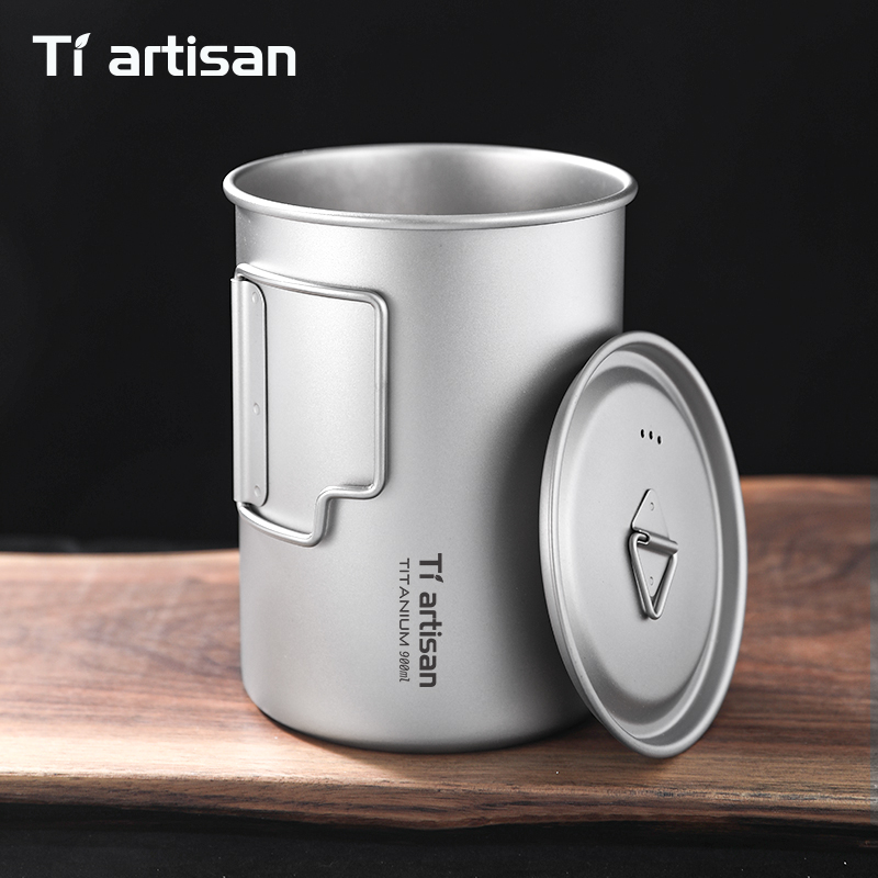 Camping Cooking Utilities - Tiartisan 750Ml/ 900Ml Mug Berkemah Pegangan