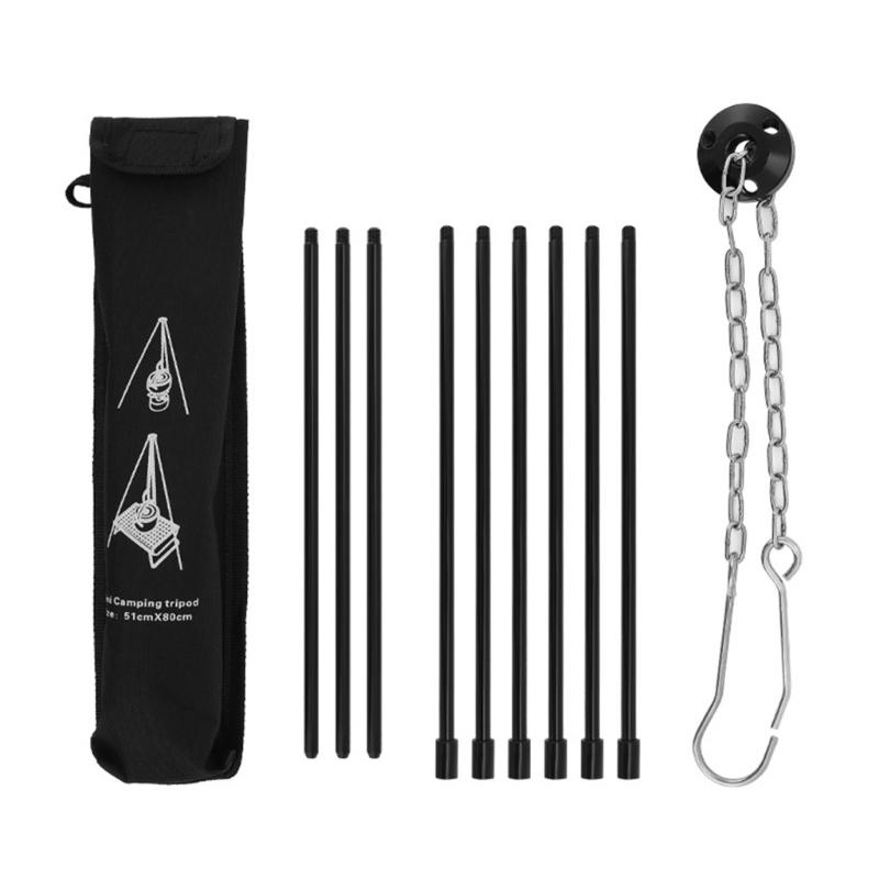 Tripod Kemah Portabel, Set Aks - Camping Cooking Tripod ulasan dan harga