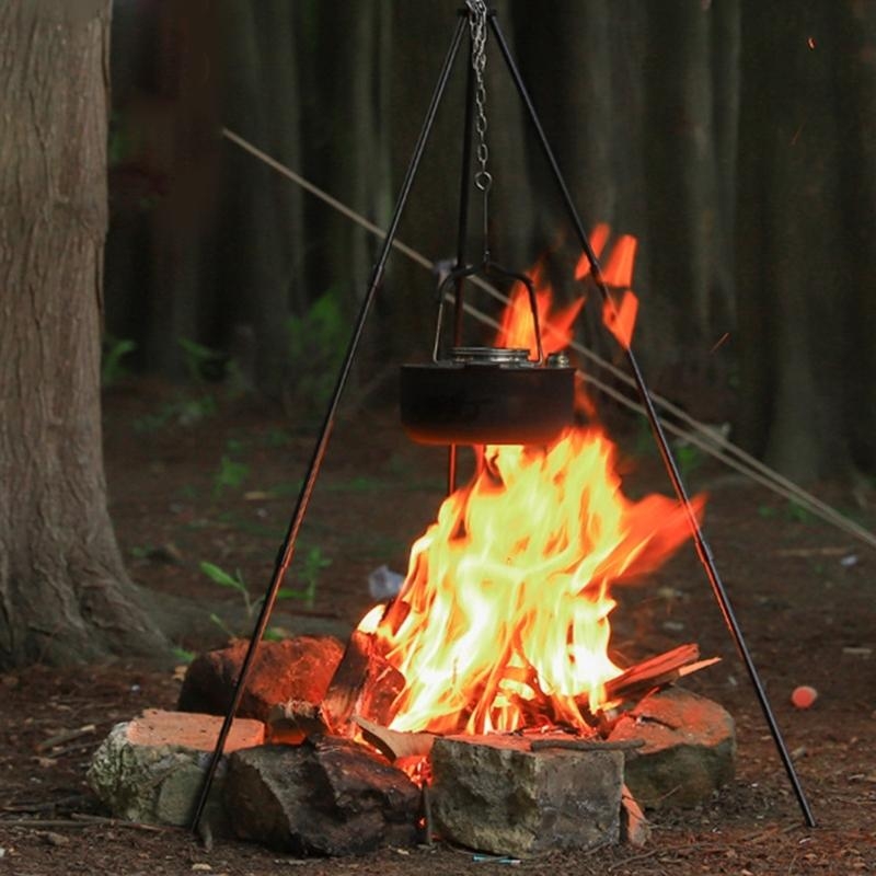 Tripod Kemah Portabel, Set Aks - Camping Cooking Tripod ulasan dan harga