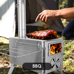 Kompor kayu untuk berkemah, ko - Camping Cooking Wood Stove ulasan dan harga