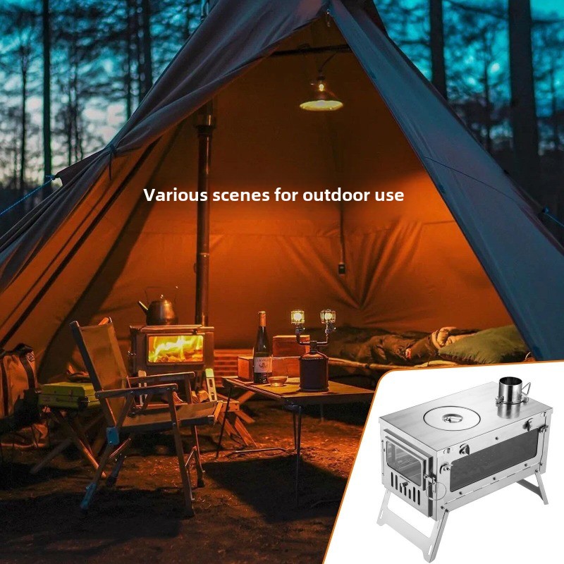 Kompor Tenda Portabel Baja Tah - Camping Cooking Wood Stove ulasan dan harga