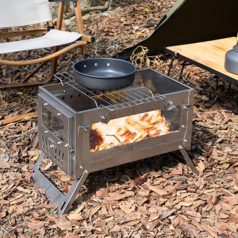 Kompor Tenda Portabel Baja Tah - Camping Cooking Wood Stove ulasan dan harga