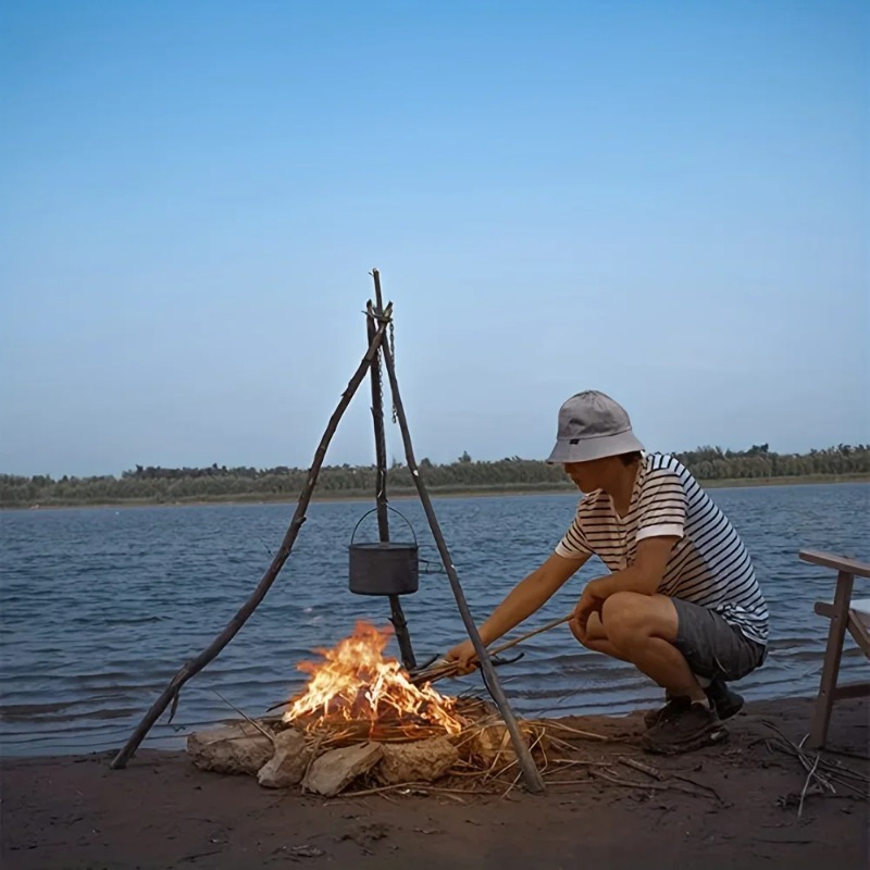 Rak Gantung Tripod BBQ Outdoor - Camping Cooking Tripod ulasan dan harga