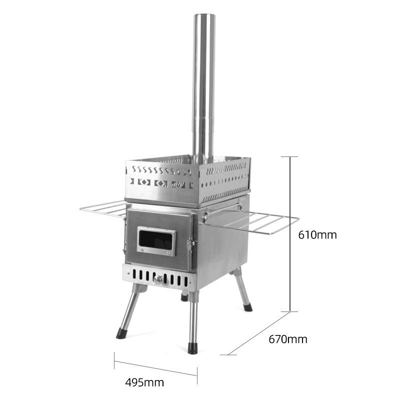 Kompor Lipat Baja Tahan Karat  - Camping Cooking Fire Stove ulasan dan harga