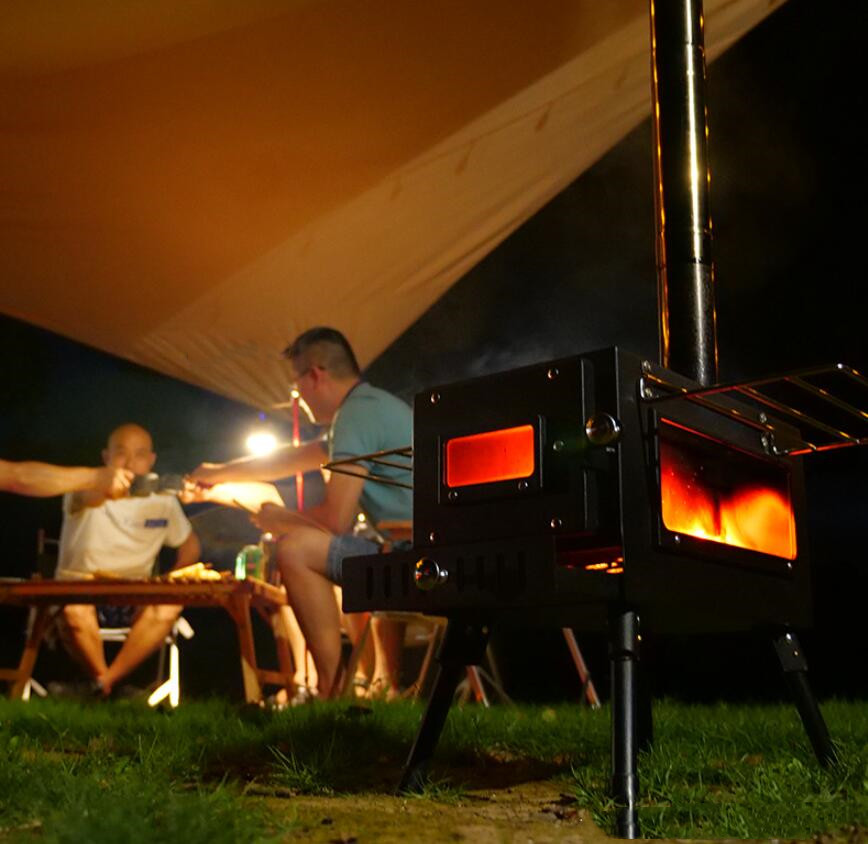 Kompor Kayu Bakar Baja Portabe - Camping Cooking Wood Stove ulasan dan harga
