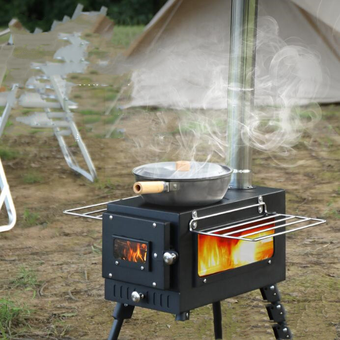 Kompor Kayu Bakar Baja Portabe - Camping Cooking Wood Stove ulasan dan harga