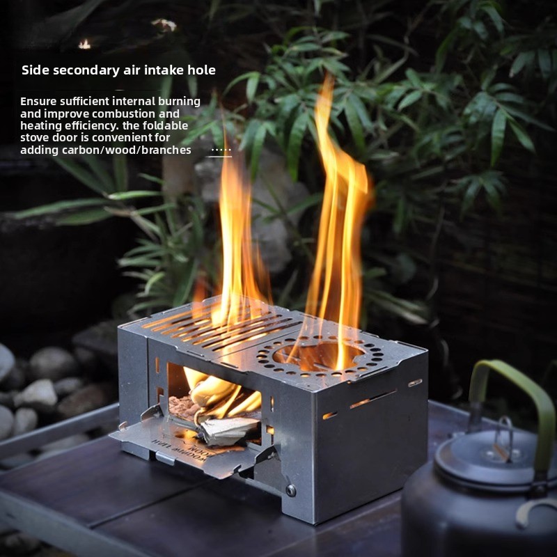 Kompor Kayu Lipat Kompak dari  - Camping Cooking Wood Stove ulasan dan harga