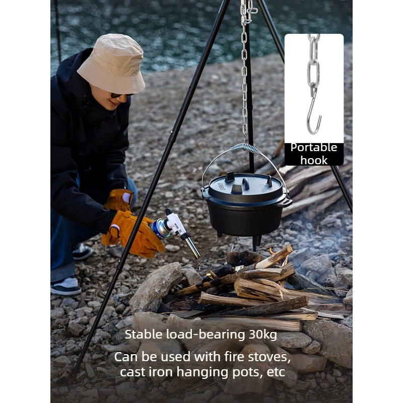 Braket Pot Gantung Bahan Alumi - Camping Cooking Tripod ulasan dan harga