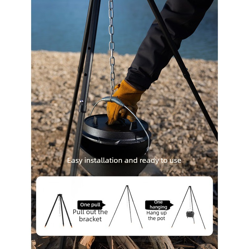 Braket Pot Gantung Bahan Alumi - Camping Cooking Tripod ulasan dan harga