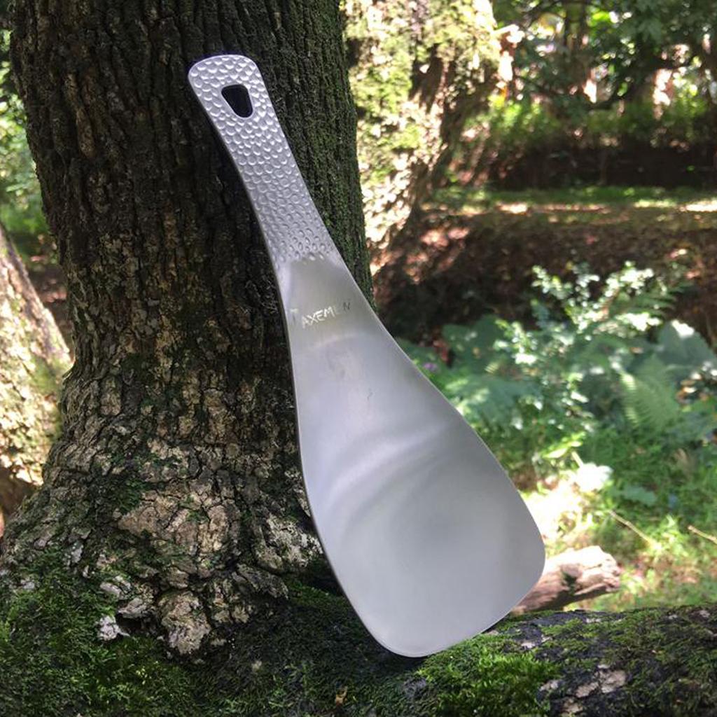 Sendok Nasi Titanium Portabel, - Camping Cooking Rice ulasan dan harga