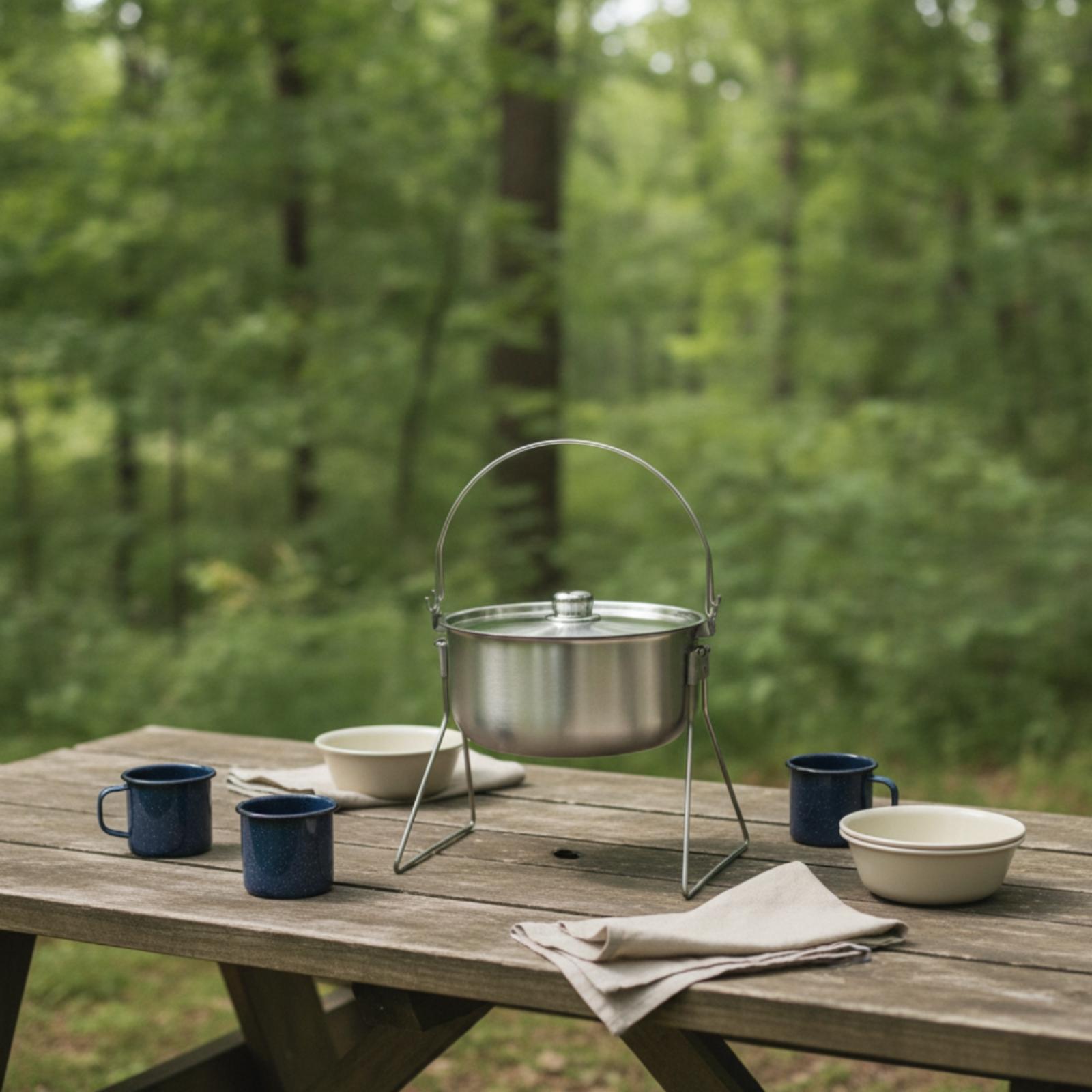 Panci dengan Rangka Tripod dar - Camping Cooking Tripod ulasan dan harga
