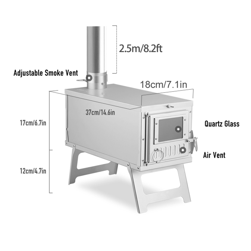 Pemanas kayu kompor portabel t - Camping Cooking Wood Stove ulasan dan harga