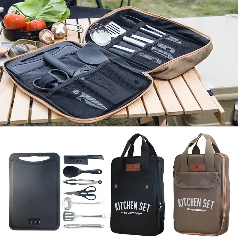 8pcs Set Peralatan Masak Campi - Camping Cooking All In One ulasan dan harga