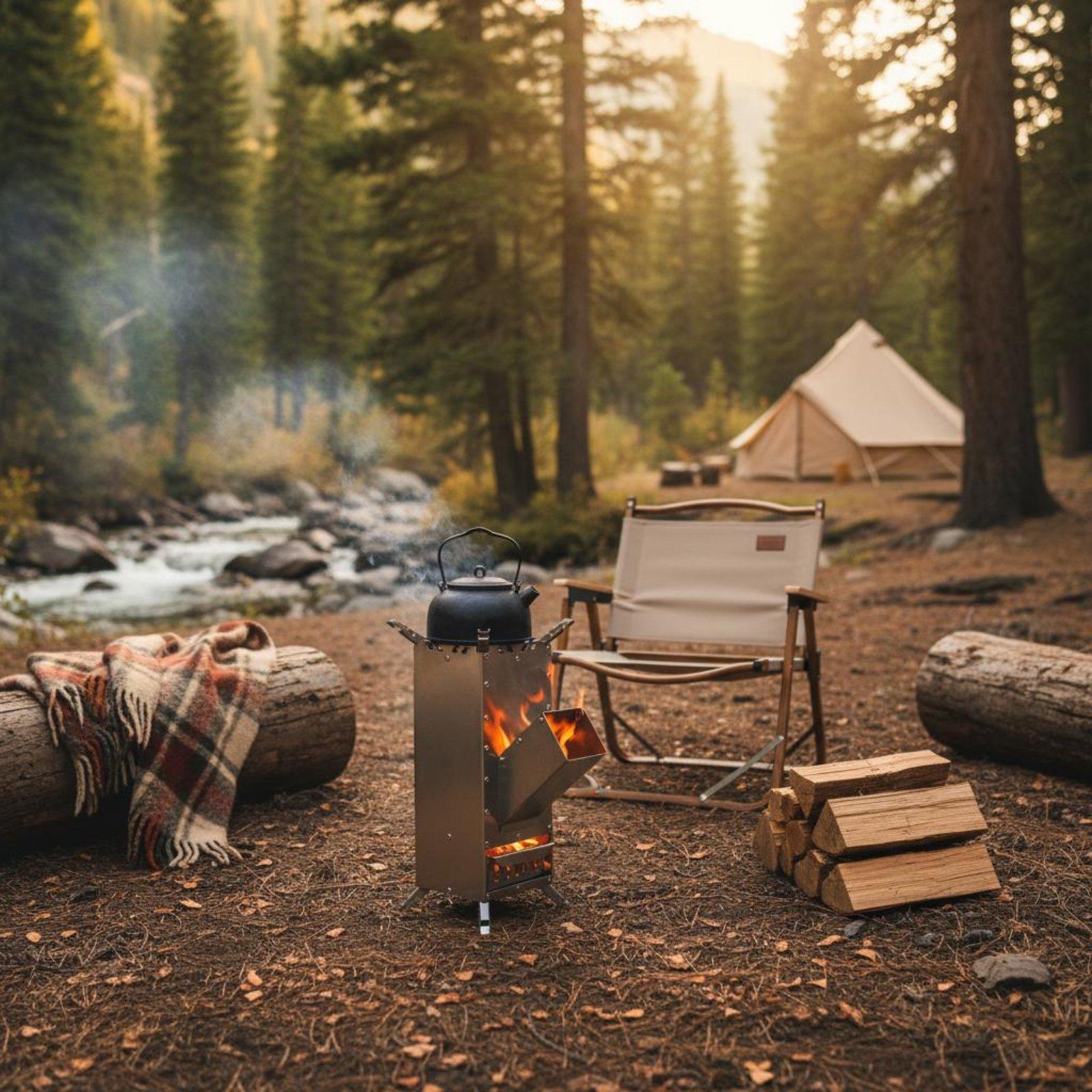 Kompor Luar Ruangan Portabel,  - Camping Cooking Fire Stove ulasan dan harga