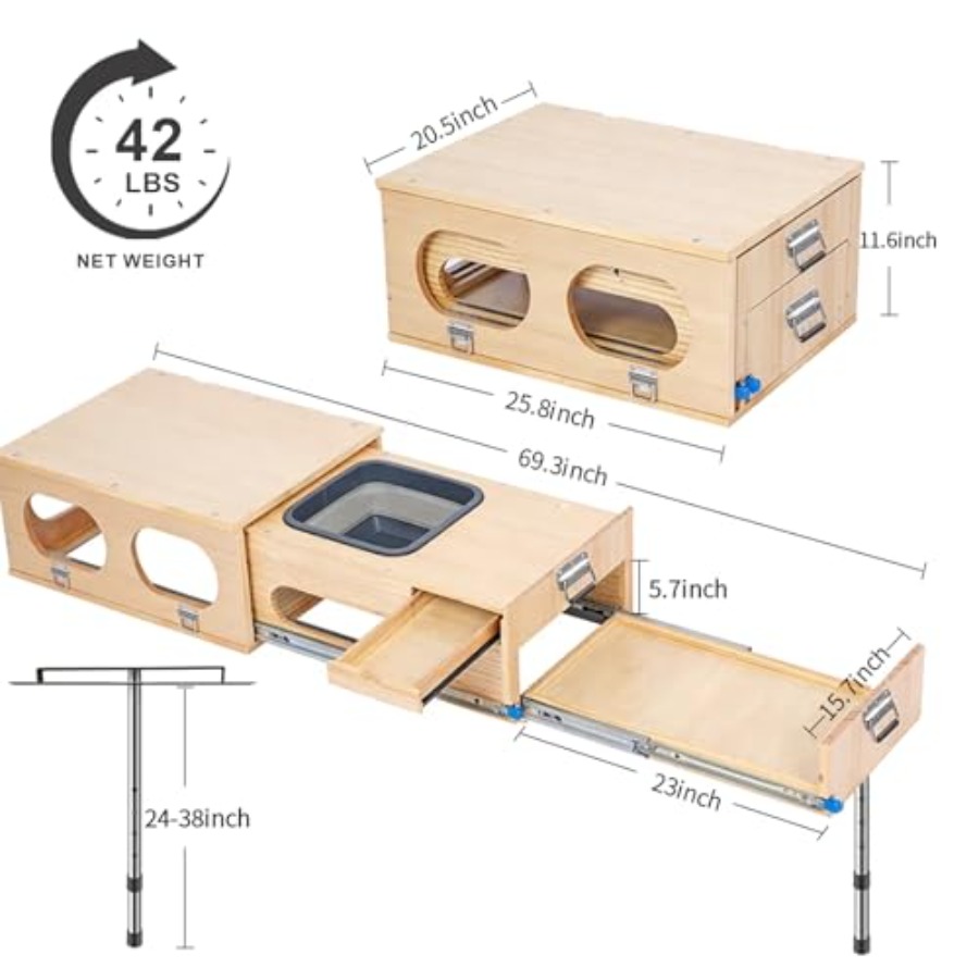 Sistem Dapur Geser Overland, K - Camping Cooking All In One ulasan dan harga