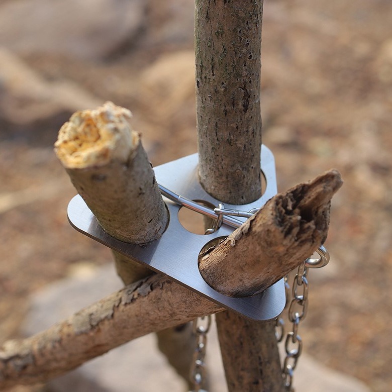 Tripod Camping Stainless Steel - Camping Cooking Tripod ulasan dan harga