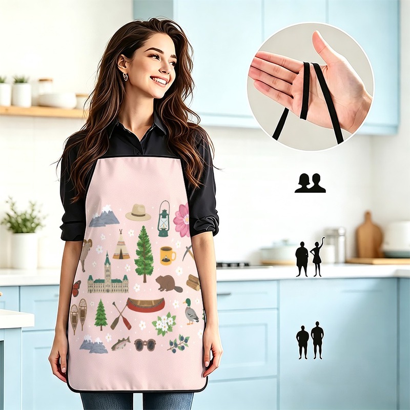 1 Buah 【Apron】 Efek 2D Flat, B - Japan Camping Cooking ulasan dan harga